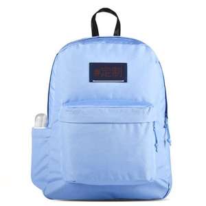 Venta al por mayor de fábrica, <span class=keywords><strong>mochila</strong></span> JS de gran capacidad, bolsa de ordenador impermeable, <span class=keywords><strong>mochila</strong></span> escolar con logotipo impreso en Color sólido - Product Image 3