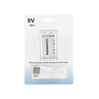 Batería Recargable de Litio de 9V, Baterías de Litio Tipo 6F22