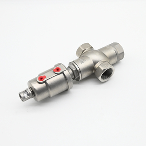 JTAIV Válvula de Ángulo Higiénica DN15-DN50 1 pulgada SS316 con Cabeza de Plástico, Conexión en T de 3 Vías, Neumática Roscada 0-16bar -10~+60 - Product Image 3