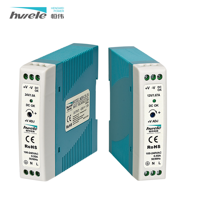 Однофазный MDR-20W-24V, на рельсовом рельсе, импульсный источник питания 24 В/1,0 А, модуль Трансформатора постоянного тока, 60 Гц, выход низкого напряжения