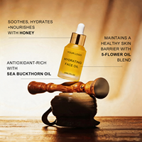 Huile Visage et Cheveux Hydratante Anti-Âge Beauté Pure Légère à l'Acide Hyaluronique, Huiles d'Argousier, de Rose Musquée et de Sarrasin 30ml Multi-Usages