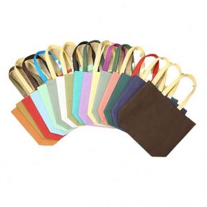 Sac fourre-tout écologique recyclé personnalisé, sac de shopping promotionnel en tissu non tissé avec logo imprimé - Product Image 2