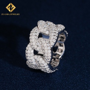 ZUANFA JEWELRY New Arrive In Stock Hip Hop Iced Out Miami Cutout <b>Ring</b> 925 <b>Silver</b> VVS Moissanite <b>Ring</b> <b>Men</b> <b>Ring</b> - Product Image 1