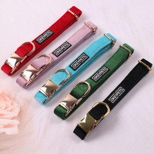 Okeypets - <span class=keywords><strong>Collar</strong></span> Ajustable para Mascotas, Acolchado y Suave, en Colores Sólidos, <span class=keywords><strong>Collar</strong></span> de Terciopelo para Perros y Gatos, con Correa y Lazo Desmontable - Product Image 5