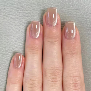 <span class=keywords><strong>Uñas</strong></span> Artificiales <span class=keywords><strong>Cortas</strong></span> con Punta Francesa Hechas a Mano de Alta Calidad <span class=keywords><strong>para</strong></span> Manicuras Elegantes de Salón - Product Image 2
