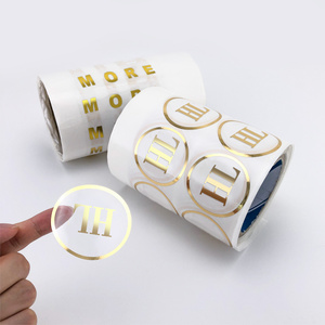 Self Adhesive Customized <strong>Printing</strong> Clear Gold Foil Stickers Transparent Logo <strong>Label</strong> - Product Image 2