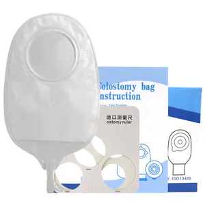 Bolsas urinárias masculinas de silicone, 57mm, duas peças, sistema urostômio para incontinência urinária, pacientes 6301 - Product Image 1