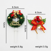 Ychon Maßgefertigte Weihnachtsbaum-Kuchendekoration Cupcake-Topper Weihnachtsparty-Zubehör Tannenbaum-Backdekoration