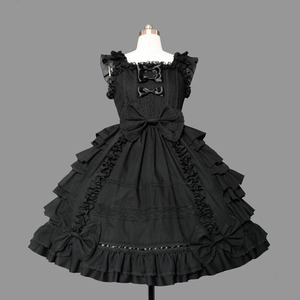 Ecowalson Lolita JSK abito usignolo e rosa Jsk abito stile gotico stile Vintage scuro vittoriano principessa abito da festa senza maniche - Product Image 6