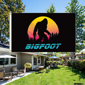Aozhan Drapeaux Sasquatch personnalisés 3x5ft 100% Polyester Impression numérique double face Bannière <span class=keywords><strong>Bigfoot</strong></span> Publicité promotionnelle - Product Image 3
