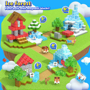 100 pezzi magneti da costruzione per bambini set di cubi magnetici per la principessa congelata castello di cubi di piastrelle giocattolo per ragazze - Product Image 4