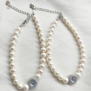 Bracelet en perles d'eau douce non nuculaires micro-incrustées Hailanbao 5-6 mm, qualité presque excellente, net, fait à la main, cadeau pour fille - Product Image 2