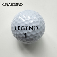 Balles de golf de tournoi en caoutchouc à deux couches avec logo personnalisé, dureté de compression 80-90, haute élasticité, distance durable