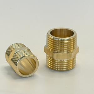批发G1/2 G3/4 G1 Bspp公X外螺纹黄铜六角螺纹管接头，用于水管 - Product Image 5