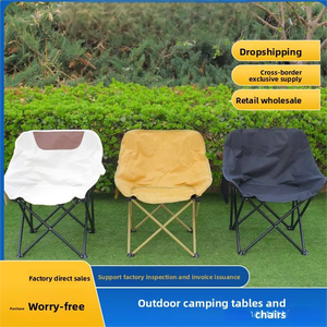 كرسي حديقة عالي الظهر قابل للطي طراز حديث مريح من نسيج أكسفورد معدات خارجية محمولة للشاطئ والتخييم - Product Image 4