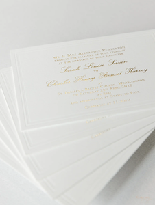 Invitations de mariage en relief, invitations de mariage de luxe en <span class=keywords><strong>champagne</strong></span>, monogramme en relief, feuille <span class=keywords><strong>d</strong></span>'<span class=keywords><strong>or</strong></span> - Product Image 3