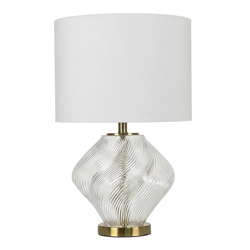 clear / brass