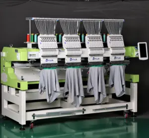 Industrial 4 Head Embroidery Machine 12 15 Needles Price Automatic Digital Computarized High Speed Four Head Embroidery Machine