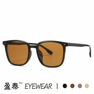 Unisex <b>Square</b> <b>Sunglasses</b> Pc Frame Grey Anti Blue Light Uv400 Light Weight For Round Faces - Product Image 5