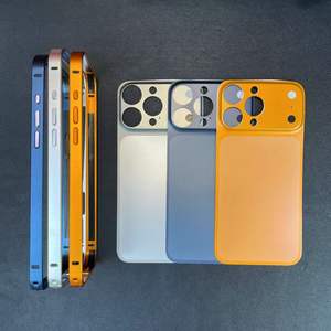 Coque arrière en PET avec cadre métallique pour transformer les téléphones mobiles <span class=keywords><strong>Apple</strong></span> iPhone 13, 14, 15, 16 Pro Max en 17 Pro, 17 Pro Max, accessoires pour téléphones mobiles - Product Image 4