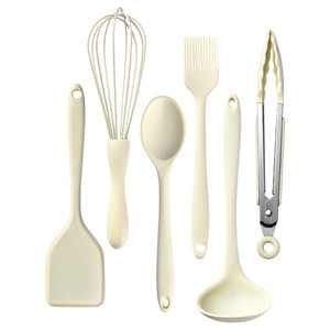 Mini <b>Silicone</b> Kitchenware Set 6 Pieces <b>Baking</b> Tools Spatula Oil Brush Whisk Tongs For Baby Food And Cooking - Product Image 3