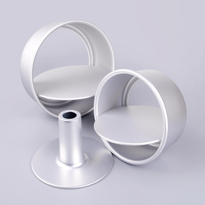 พิมพ์เค้กชิฟฟอนทรงกลมแบบมีหลุมตรงกลาง ขนาด 4 6 8 นิ้ว พร้อมฝาปิด สำหรับอบเค้ก - Product Image 4