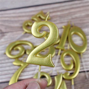 Basso Moq Custom Happy Birthday 0 1 2 <span class=keywords><strong>3</strong></span> 4 5 6 7 8 9 torta numero candela numero oro candele torta decorazioni forniture - Product Image 2