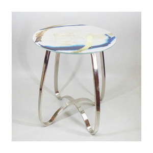 Premium Quality Aluminium Top Metal Base Coffee <b>Table</b> with Elegant Copper Finish New Design for Hotels Elegant Rooms - Product Image 3