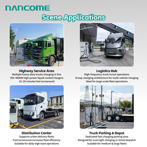 สถานีชาร์จรถยนต์ไฟฟ้าแบบเร็ว รุ่นที่ 2 กำลังไฟ 240KW-480KW ระดับ 3 แบบติดตั้งบนพื้น - Product Image 1