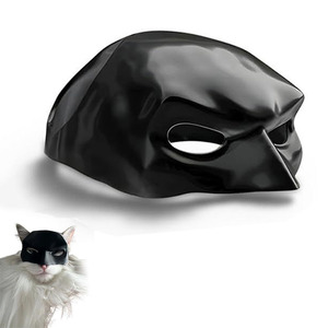 Black Bat Cat Avenger Mask 9/10/11/12/13cm Pet Cat Dog Mask Decoración 3 colores Bat Cat Cosplay para Halloween o diversión diaria - Product Image 1