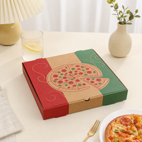 Boîtes à pizza jetables en kraft en gros d'usine, 7, 8, 9, 10, 12 pouces, emballages alimentaires à emporter en papier pour la cuisson, en stock