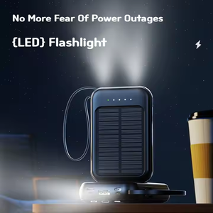 Batteries solaires d'extérieur tendance 20000 mAh avec câble, <span class=keywords><strong>batterie</strong></span> solaire mince de haute qualité pour camping 10000 mAh - Product Image 5