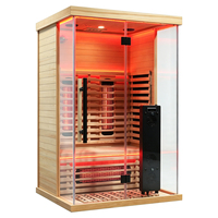 Nouvelle conception, vente chaude, sauna à infrarouge rouge pour 2 personnes, série complète de saunas intérieurs