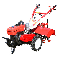 Produsen sepeda motor pertanian kecil dengan kemudi, digunakan untuk budidaya pertanian.