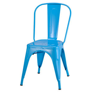 Campione gratuito di Design in ferro ristorante Vintage industriale Hotel bistrò caffè sedie impilabili in metallo sedia da pranzo retrò in vendita - Product Image 4