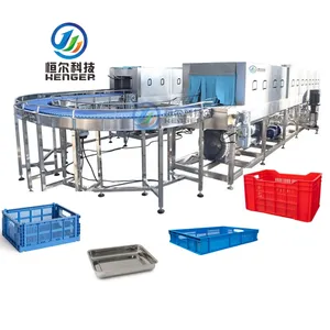 One Man Crate Washer Machine Slide Return Design for Cleaning and Washing Crates