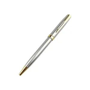 Trading products 2023 new arrivals silver gold color Premium metallic pen metal tip pen with custom logo