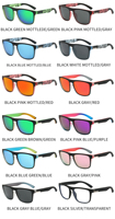 Lunettes de soleil de sport polarisées TAC anti-UV, monture carrée en PC avec revêtement miroir, pour hommes, style rétro, pour la conduite en extérieur