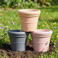 Pot Tanaman Bonsai Mini Indoor Plastik Putih Mengkilap dengan Lubang Drainase Ramah Lingkungan