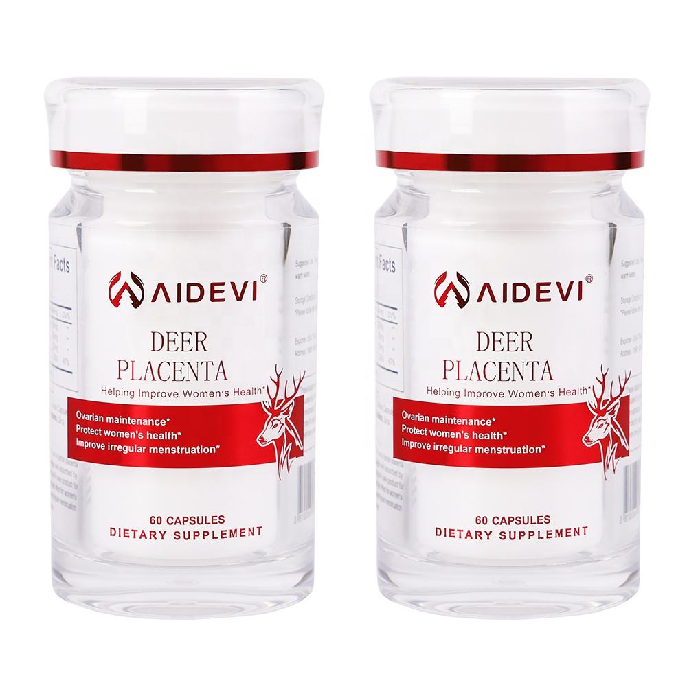 AIDEVI Deer Placenta Capsules 300mg Reducing Lines Fat Burning Diet Skin Care Anti Aging Weight Loss Capsule Powder Healthcare