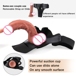 Atacado Realista Vibrador Gigante com Cinta e Cinto Vibrador Vibrador para Mulheres Realistir Penis Mulher Sex Toys para Mulheres - Product Image 4