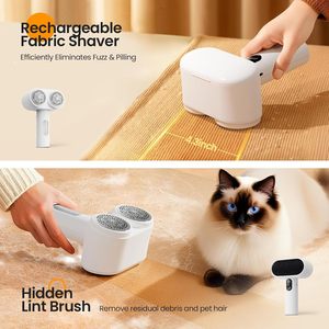 Dual-Head Fabric Shaver 2-in-1 Electric Lint Remover with Digital Display for Clothes - Product Image 4
