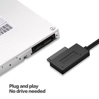 Câble adaptateur convertisseur USB3.0 vers Mini Sata II 7+6 13 broches pour lecteur de CD/DVD ROM Slimline d'ordinateur portable