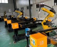 Station de travail de robot de soudage à double poste, bras robotique 6 axes, robot de soudage CO2 MIG MAG TIG
