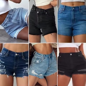 Shorts de Mezclilla Estilo Curvy para <span class=keywords><strong>Mujer</strong></span>, Talla Grande, Cintura Media, Sin Arrugas, Estilo Casual, Venta al Por Mayor de Fábrica - Product Image 5