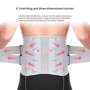 Sabuk herniasi Lumbar pelindung pinggang pria wanita, sabuk Fitness angkat beban jongkok kontrol perut - Product Image 4