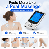 Appareil TENS à 20 niveaux d'intensité, double canal indépendant, masseur à impulsions, stimulateur musculaire EMS, contrôle du temps, portable pour le corps