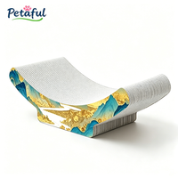Lit-griffoir ondulé moderne et populaire pour chat, grand format, style vague, durable et respectueux des animaux, idéal pour les amoureux des chats et la décoration intérieure