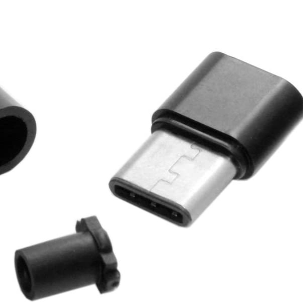 Top Quality Factory DIY 24pin USB 3.1 Type C USB-C Male Plug Connector SMT Type with Black Housing Cover