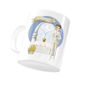 Tasse à Communion pour Garçons, Mug en Céramique à Sublimation Motif Dessin Animé, Lot de 2 avec Sac et Boîte Cadeau, Sérigraphié - Product Image 2